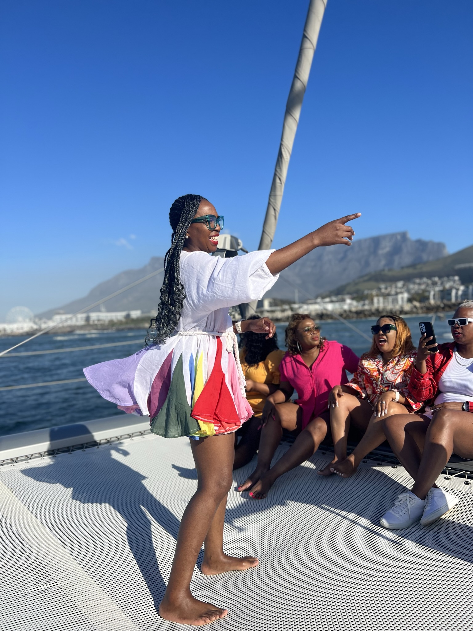 On deck, Table Mountain behind